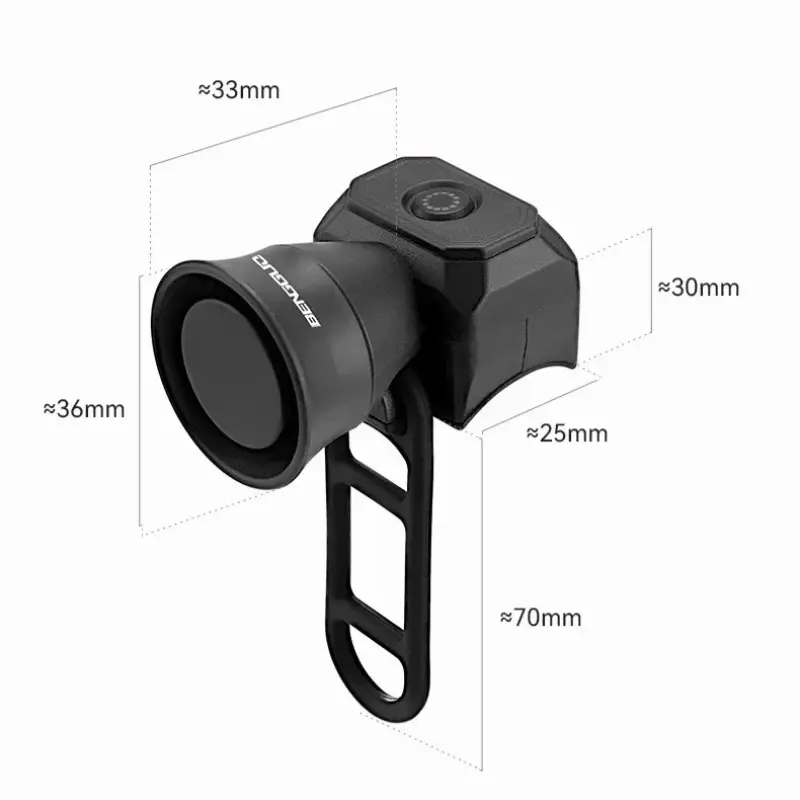 Bicycle Horn Mountain Bike Mini USB Charging Waterproof Electronic Bike Bell Riding Equipment Children's Scooter Accessories