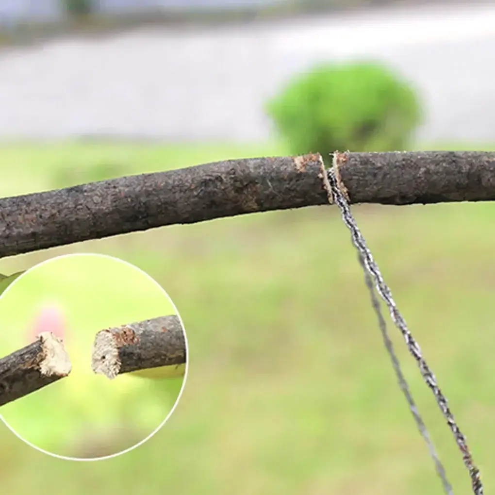 Outdoor Manual Hand Steel Wire Saw Hand Chain Saw Cutter Portable Travel Camping Emergency Gear Steel Wire Kits Survival Tools