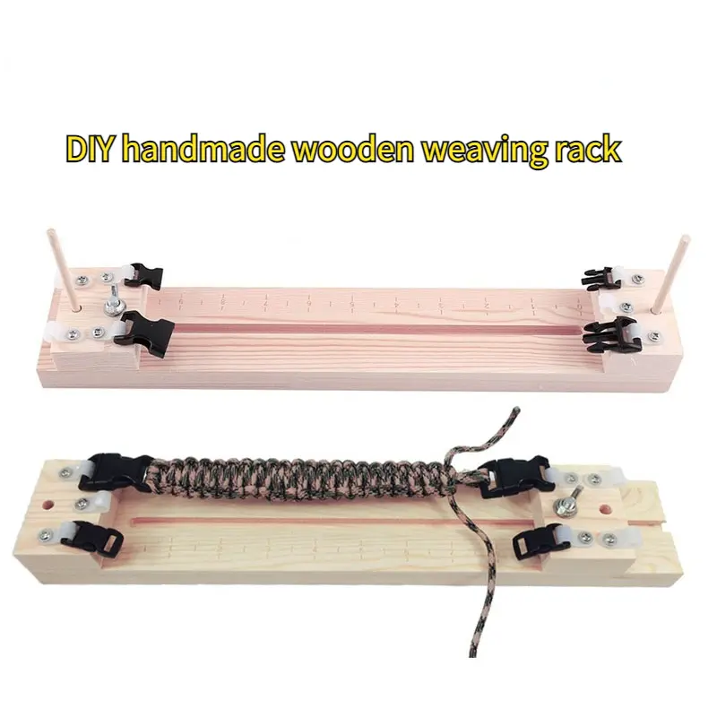 DIY jig solid wood paracord bracelet maker knitting tool Knot Braided Parachute cord Weaving Tools Wristband braiding device