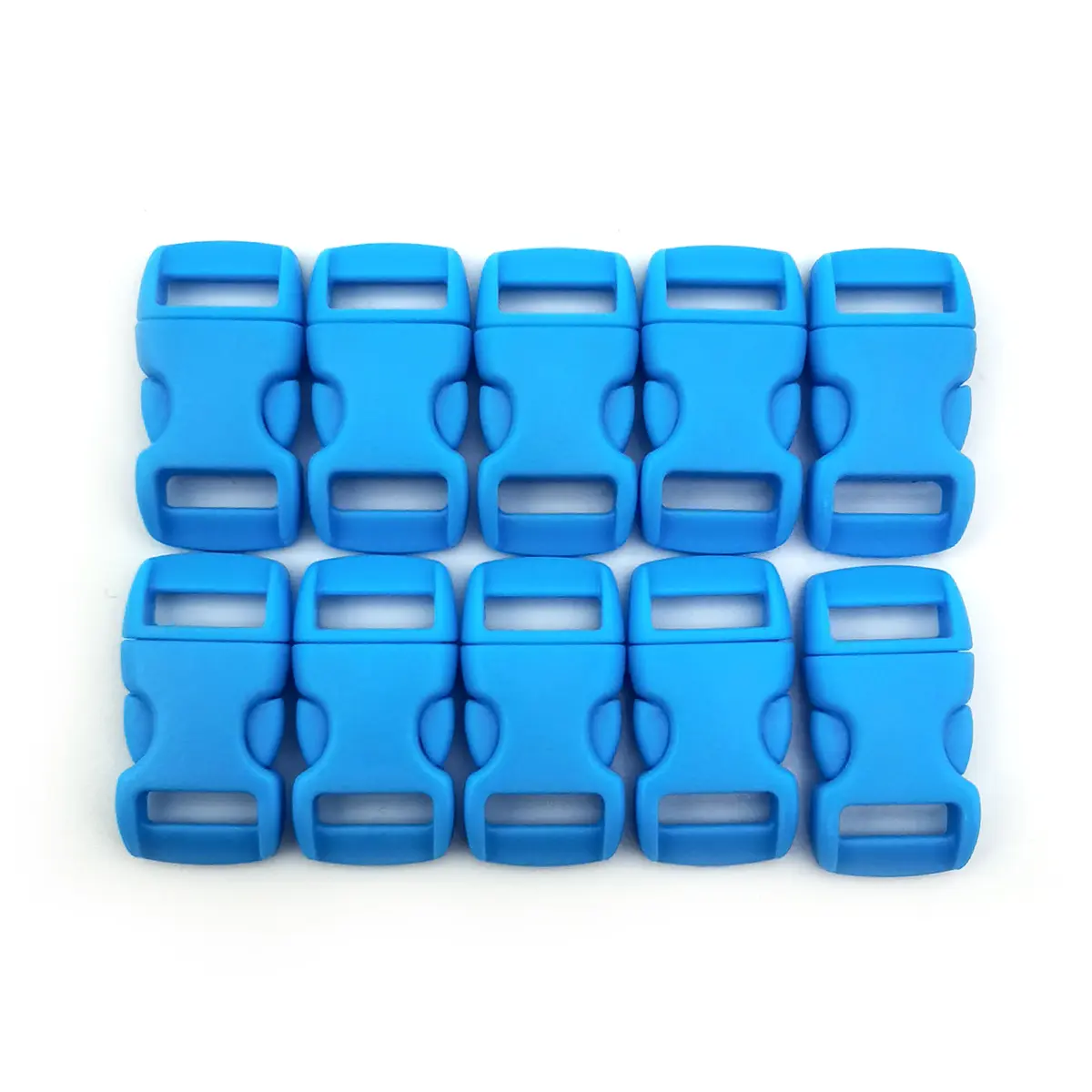 10pcs/lot 3/8" 10mm Side Release Buckle Curved Parachute 550 Paracord Bracelet DIY Dog Collar Strap Webbing Outdoor Camp