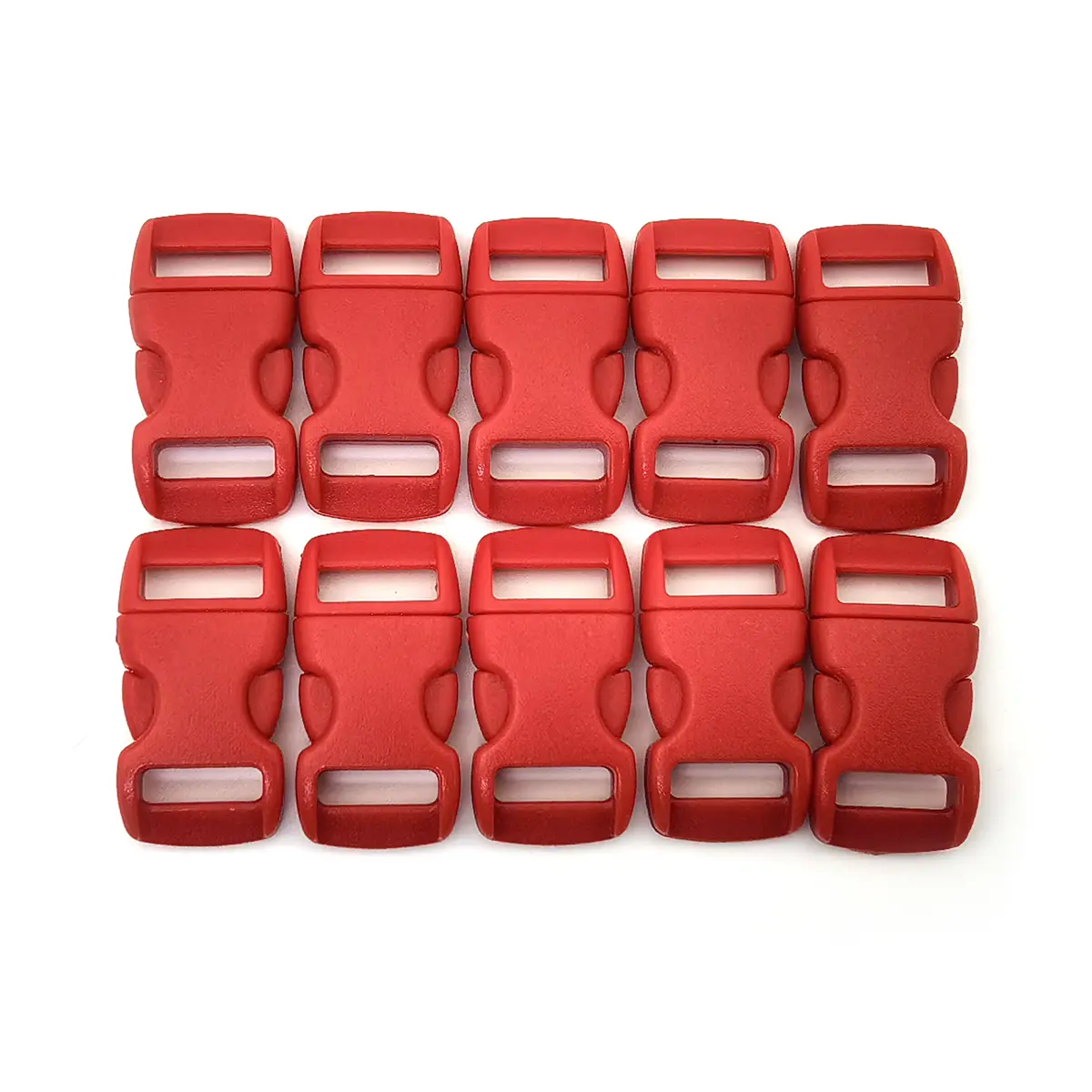 10pcs/lot 3/8" 10mm Side Release Buckle Curved Parachute 550 Paracord Bracelet DIY Dog Collar Strap Webbing Outdoor Camp