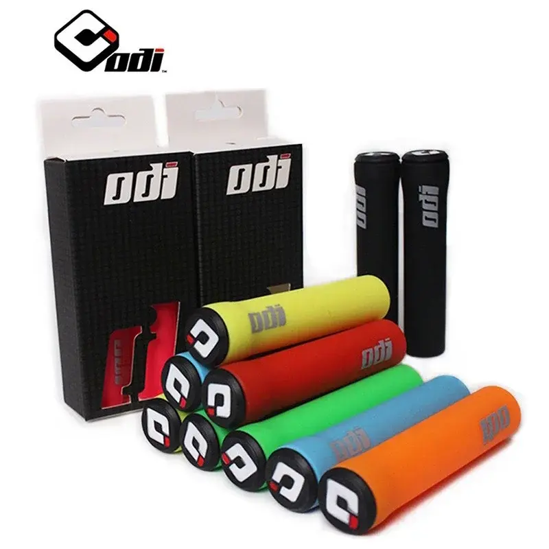 2PCS ODI MTB Grips Silicone Bicycle Handlebar Cover Soft Shock Absorbing Mountain Bike Handles Cuff MTB BMX Handlebar Fist Bike