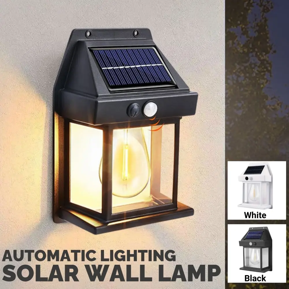 Outdoor Solar Wall Lamp 3 Lighting Modes Intelligent solar garden lights Waterproof Courtyard Decoration Lighting Night Lights