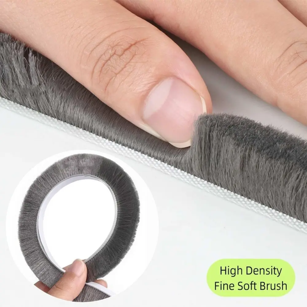 5M Weather Stripping Door Window Seal Strip Self-adhesive Sound Proof Wind Protection Sliding Door Window Seal Woolen Strips