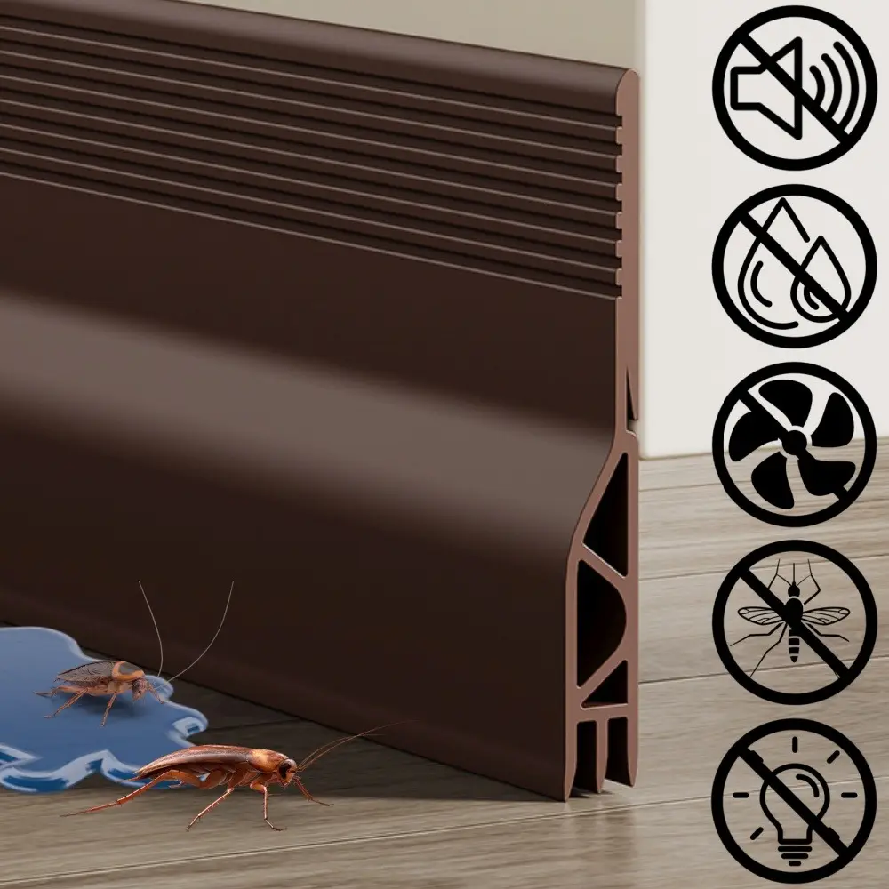 Door Gap Sealing Strip TPE Soundproof Windproof Door Bottom Water Barrier Strip Self Adhesive Door Bottom Special Filling Strip