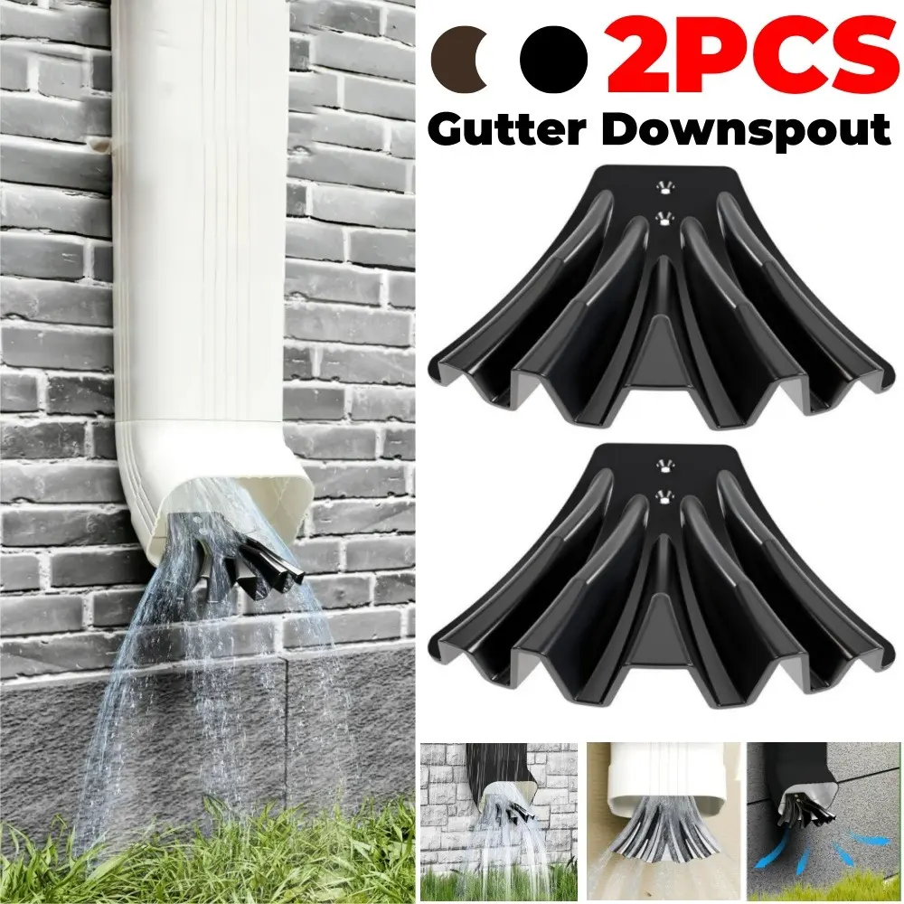 Gutter Downspout Diverters Rust Proof Gutter Downspout Extend Rainwater Dispersal Tool for House Lawn Farmhouse Backyard Yard