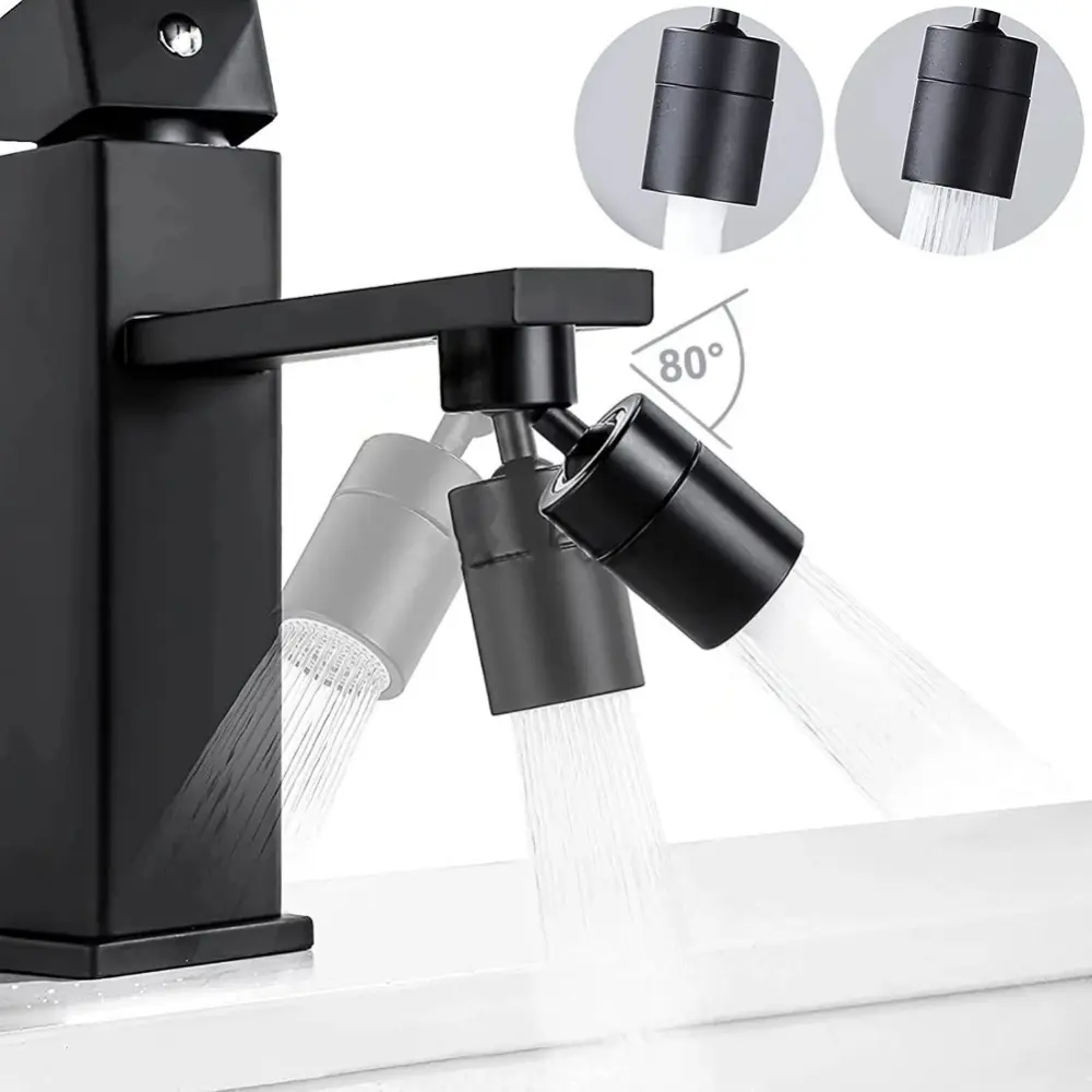 360°  Rotary Faucet Aerator 2 Mode Nozzle Bubbler Mixer Kitchen Sink Pressurized Splashback Bathroom Wash Basin Water Filter
