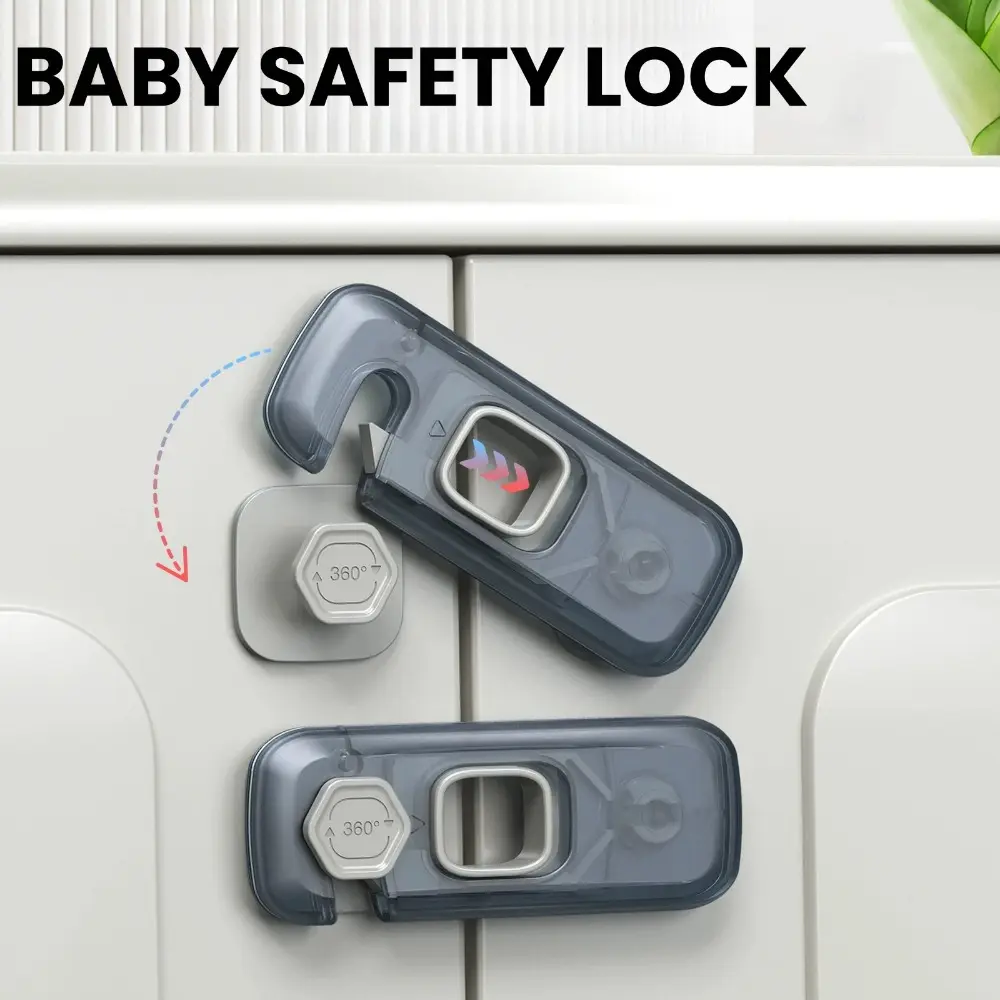 1-5PCS Baby Safety Lock Household Refrigerator Drawer Cabinet Safety Buckle Multifunctional Baby Anti Pinch Safety Protector