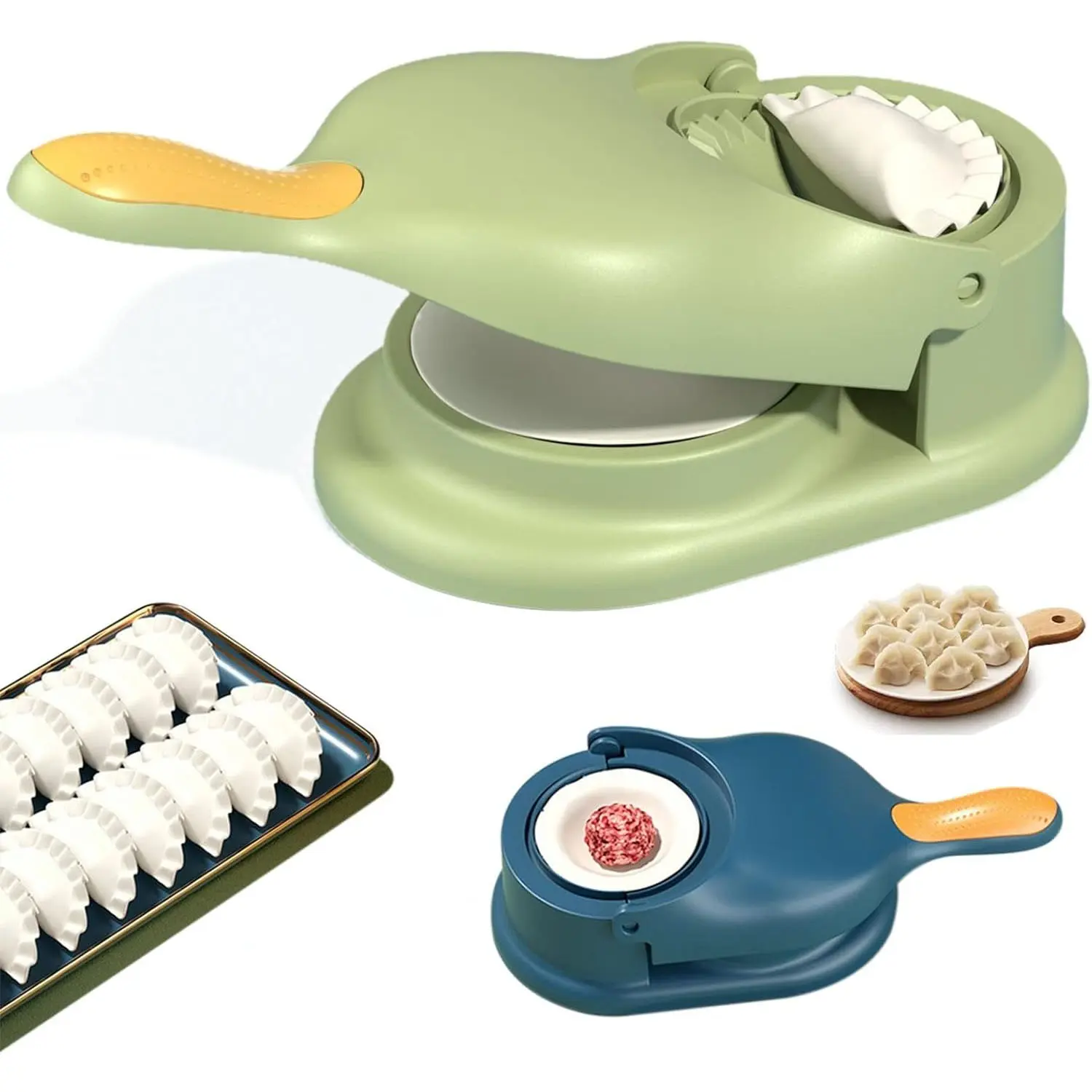 2 In1 Dumpling Maker DIY Kit Wrapper Presser Manual Labor-Saving Ravioli Empanadas Dough Skin Molder Machine Kitchen Gadgets