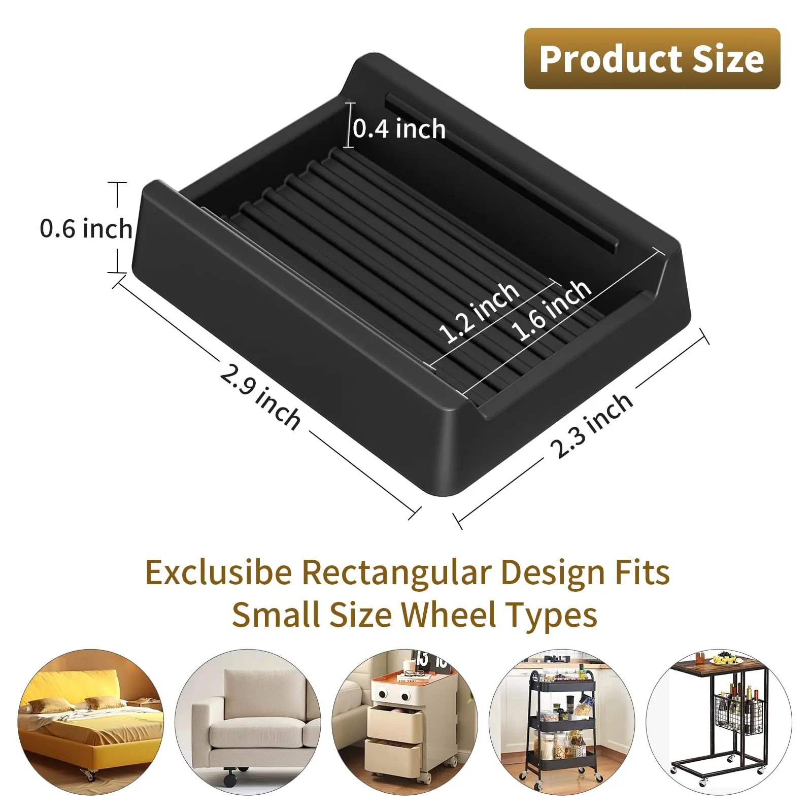 Office Chair Wheel Stopper Furniture Caster Cups Hardwood Floor Protectors Anti Vibration Pad Chair Roller Feet Anti-Slip Mat