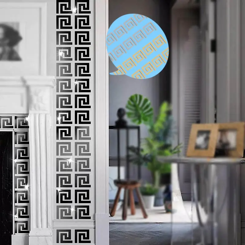 3D Acrylic Wall Stickers, Waist Line, Skirting Line, Ceiling Decoration, TV Background, Bedroom, Living Room Wall Decoration