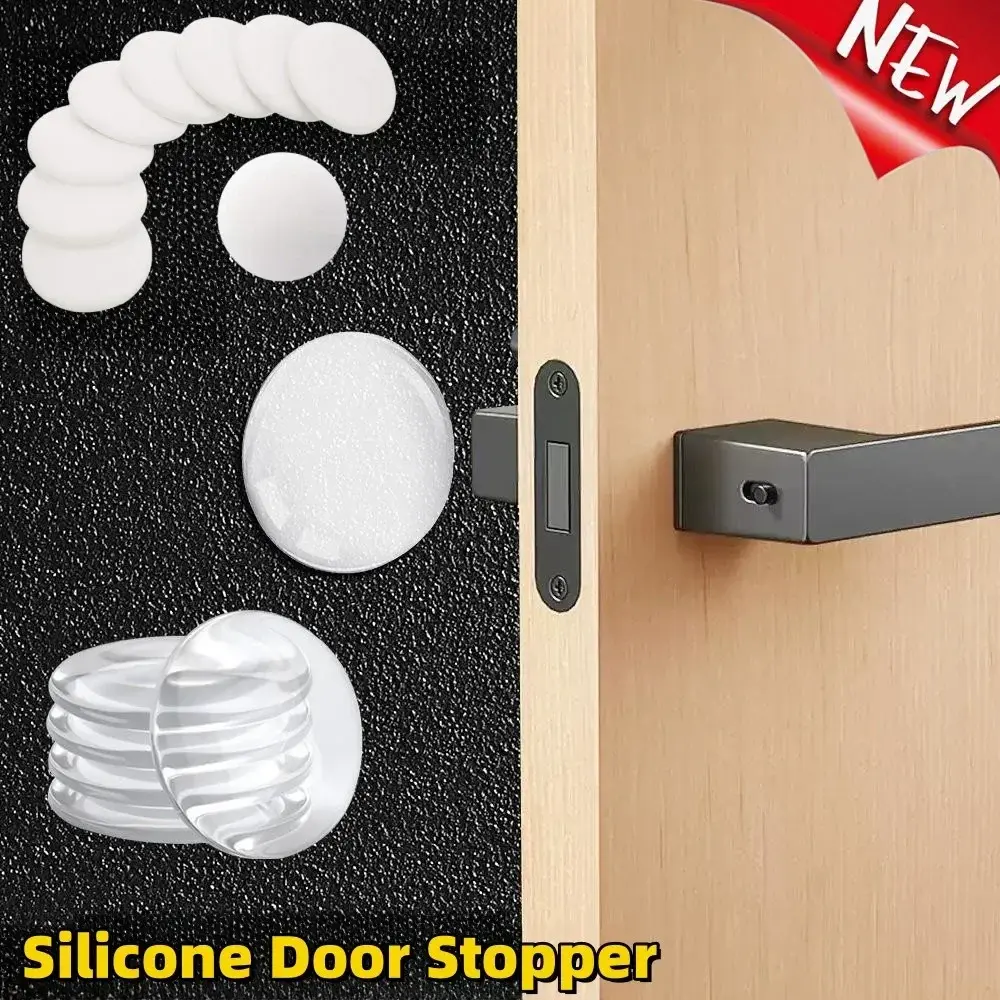 6pcs Transparent Soft Silicone Door Stopper Bumper Self Adhesive Wall Protector No Trace Anti Crash Pad for Furniture Muffler