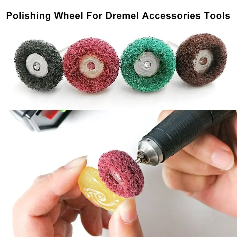 Mini Drill Abrasive Brush Nylon Abrasive Brush ferramentas abrasivas Sanding Head Polishing Wheel for Dremel Accessories Tools