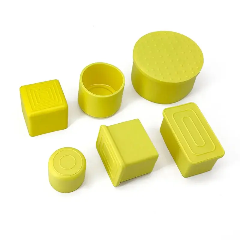 New 4pcs Yellow Square Tube And Round Tube Foot Pads/Pvc Soft Rubber Table And Chair Legs Anti Slip And Silent Protective Caps