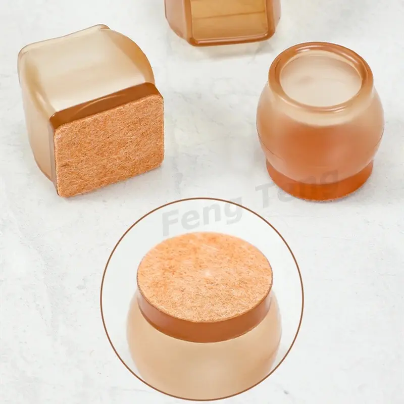 16pc Silicone Square Chair Leg Floor Protector round Furniture Table Covers Socks Plugs Cover Furniture Leveling Feet Home Decor