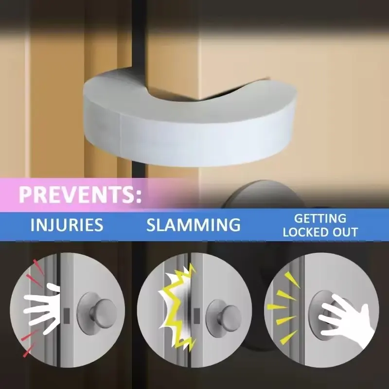 Door Stoppers EVA Kids Protection C Shape Anti Pinch Door Stopper Baby Safety Protect Door Stop Soft Foam Door Clip