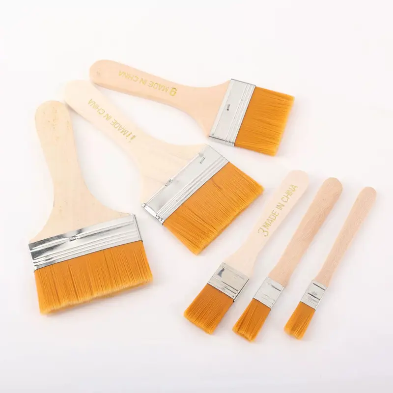 12pcs/set Oil Paint Brush Memory Nylon Paint Brushes For Cleaning Brush Watercolor Wooden Painting Brush Tools Art Supplies Set