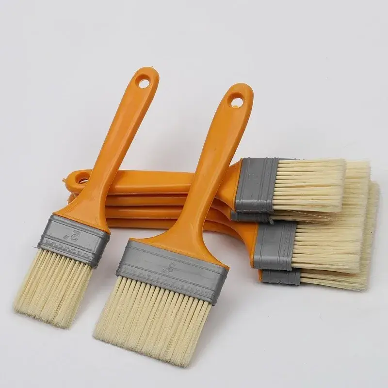 5Pcs Paint Brush Wooden Handle BBQ Brush 1-6 Inch Plastic Soft Hair Brush Artist Painting Brushes Furniture Wall Paint Tool