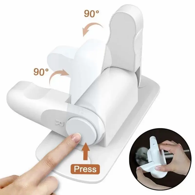 Universal Child Safe Door Security Latch Cabinet Lock Self Adhesive Window Door Handle Lock for Window Door Cabinet