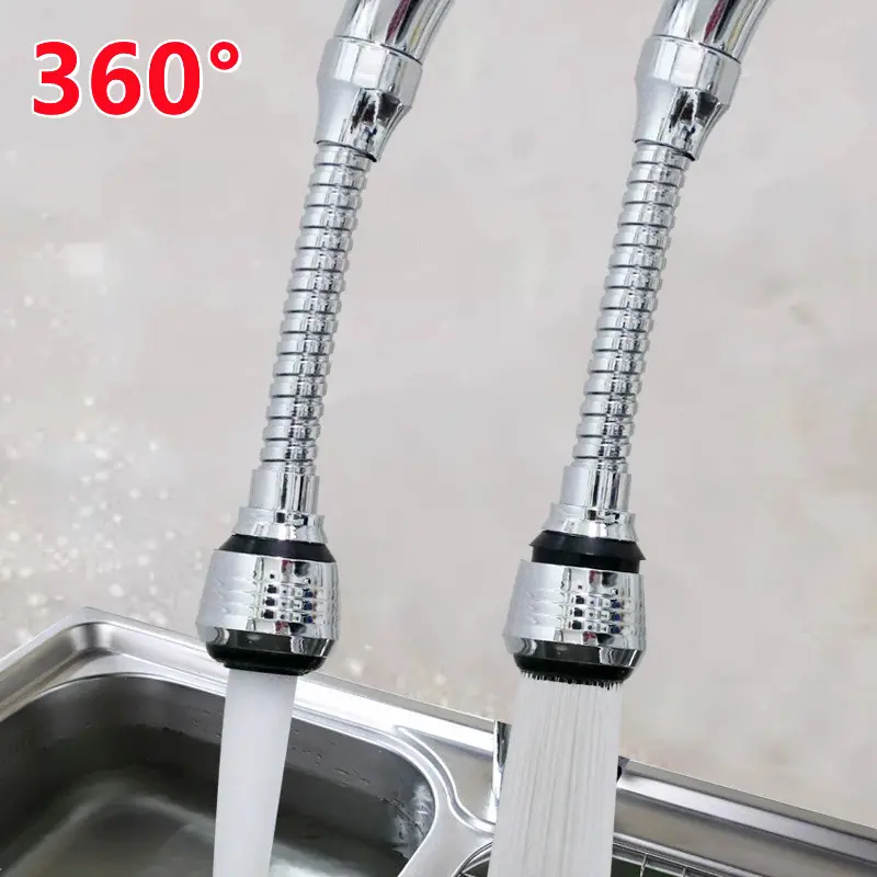 360 Degree Faucet Anti Splash Head Kitchen Water Saver Universal Rotating Bubbler Filter Nozzle Booster Nozzle Kitchen Tools
