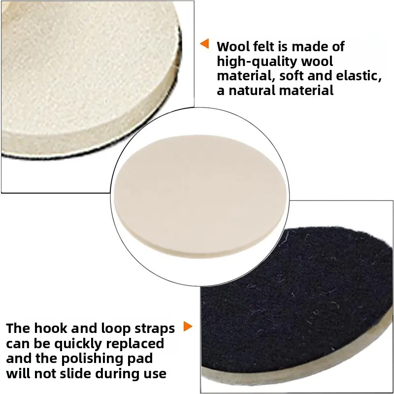 2/7inch Wool Polishing Wheel Buffing Pads Angle Grinder Wheel Felt Polishing Disc For Metal Marble Glass Ceramics