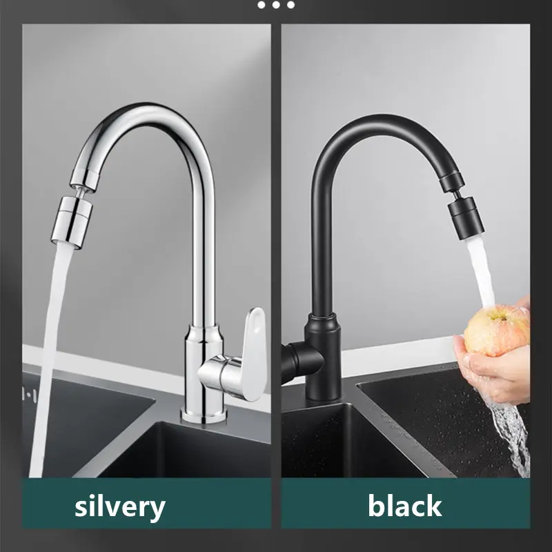 Brass New 2 Mode Washbasin Faucet Nozzle 360° Rotary Splashback Faucet Aerator Kitchen Sink Pressurized Faucet Aerator Bubbler