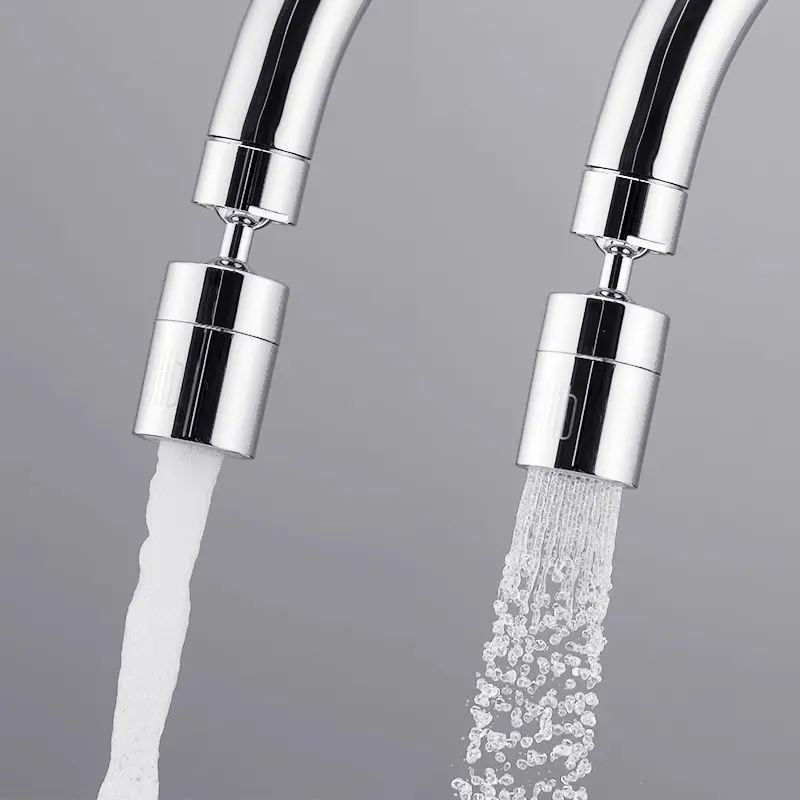 Brass New 2 Mode Washbasin Faucet Nozzle 360° Rotary Splashback Faucet Aerator Kitchen Sink Pressurized Faucet Aerator Bubbler