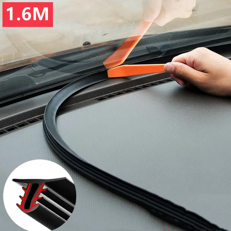 1.6M Car Dashboard Sealing Strip Interior Auto Leakproof Strips Noise Sound Insulation Rubber Trim Weatherstrip Car Accessories
