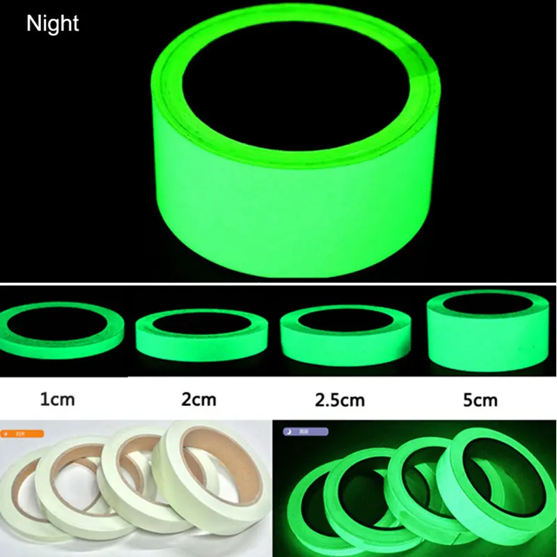 Luminous Tape Luminous Tape Green Warning Ground Light Storage Stair Anti Slip Sticker Reflective Fluorescent Tape