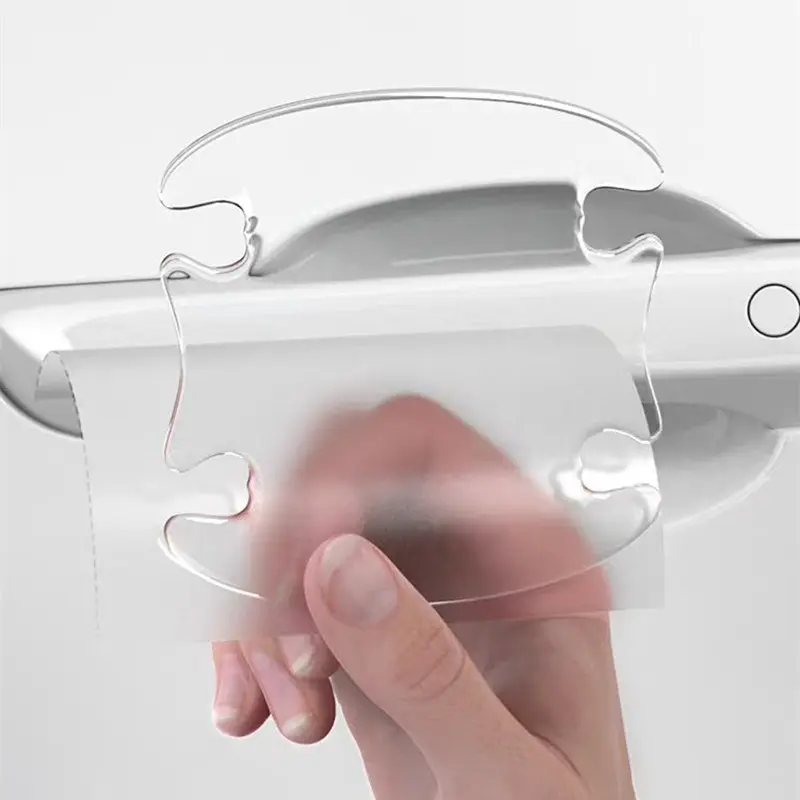 4/8pcs Transparent Car Sticker Protector Cars Doors Scratch Door Handle Sticker Rearview Mirror Protection Strip Auto Accessory