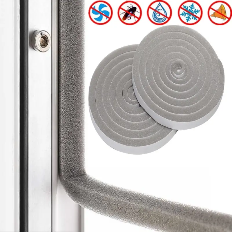 4M Door Window Sealing Strips Foam Self-adhesive Door Window Gap Noise Insulation Dust-proof Wearable Sliding Sealing Strip