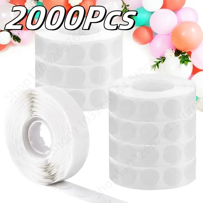 100-2000pcs Double-sided Adhesive Dots Transparent Removable Balloon Adhesive Tape Glue for DIY Wedding Birthday Party Decor