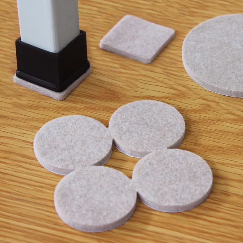 18-128Pc Self Adhesive Felt Chair Leg Pads Wood Floor Protectors Furniture Legs Table Leg Covers Bottom Anti-Slip Pads 5mm Thick
