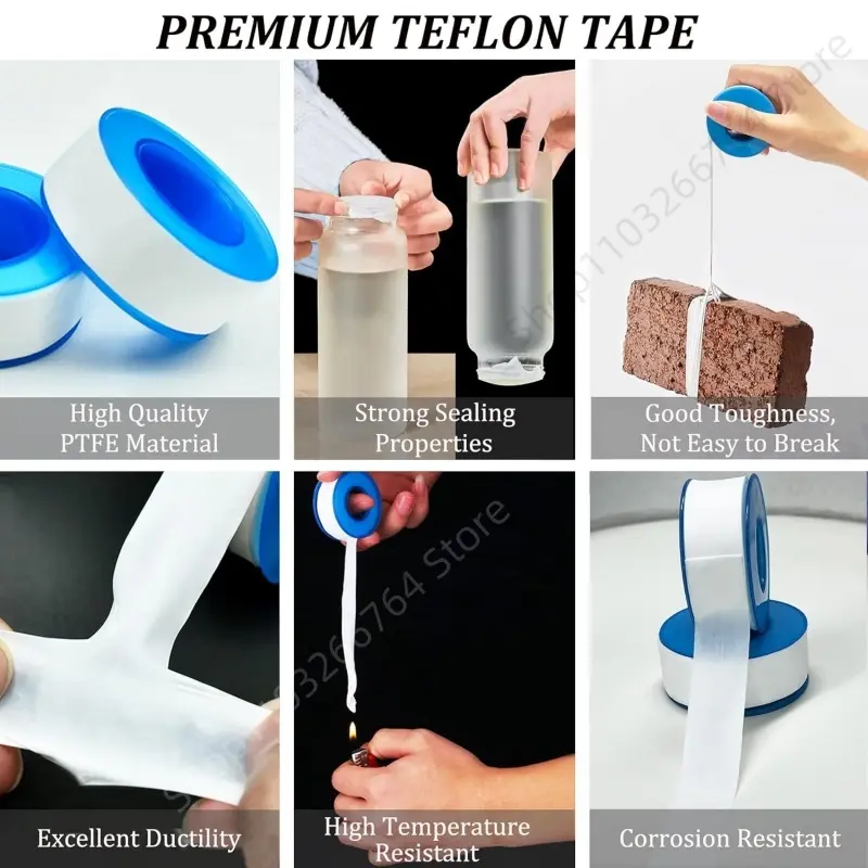 1-30Pcs PTFE Water Pipe Tape Oil-free Sealing Tape Fitting Thread Seal Tape White Pipe Thread Seal Raw Material Tape