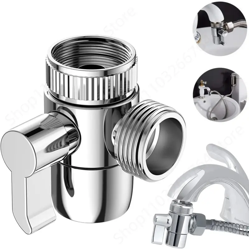Plastic /Zinc AlloySwitch Faucet Adapter Kitchen Sink Splitter Diverter Valve Water Tap Connector for Shower Bathroom Accessory