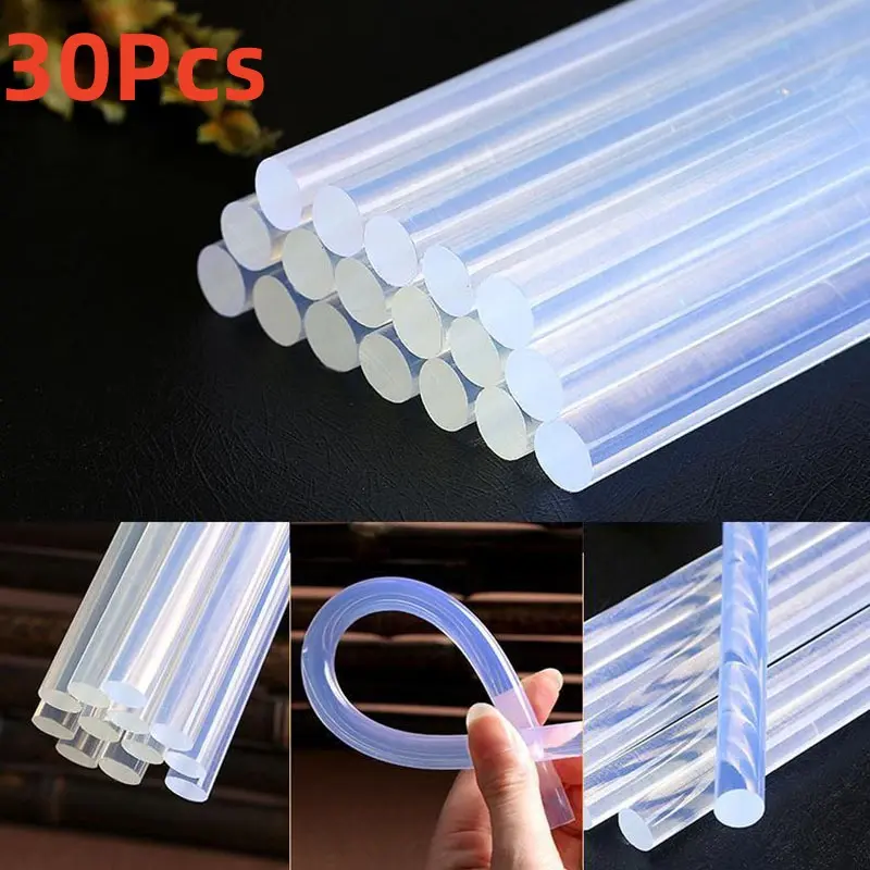 5-30Pcs Transparent Hot Melt Glue Stick Adhesive Hand Repair Tool Hot Melt Glue Sticks for Glue Gun DIY Art Alloy 7mm /11mm