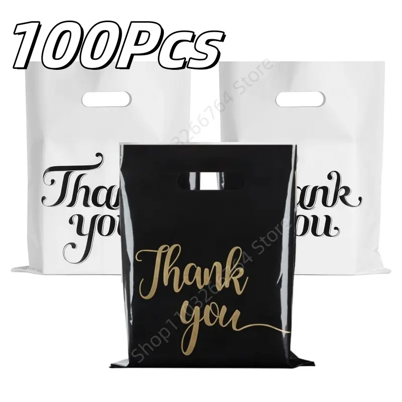 100pcs Gift Bag Thanksgiving Wedding Christmas Party Candy Gift Packaging Birthday Party Gift Decoration Bag Shopping Bag