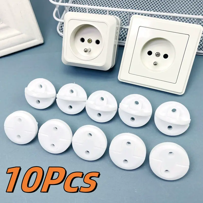 10Pcs Baby Safety Socket Covers Children's Safety European Regulations Socket Cover Power Supply Safety Cover Power Socket