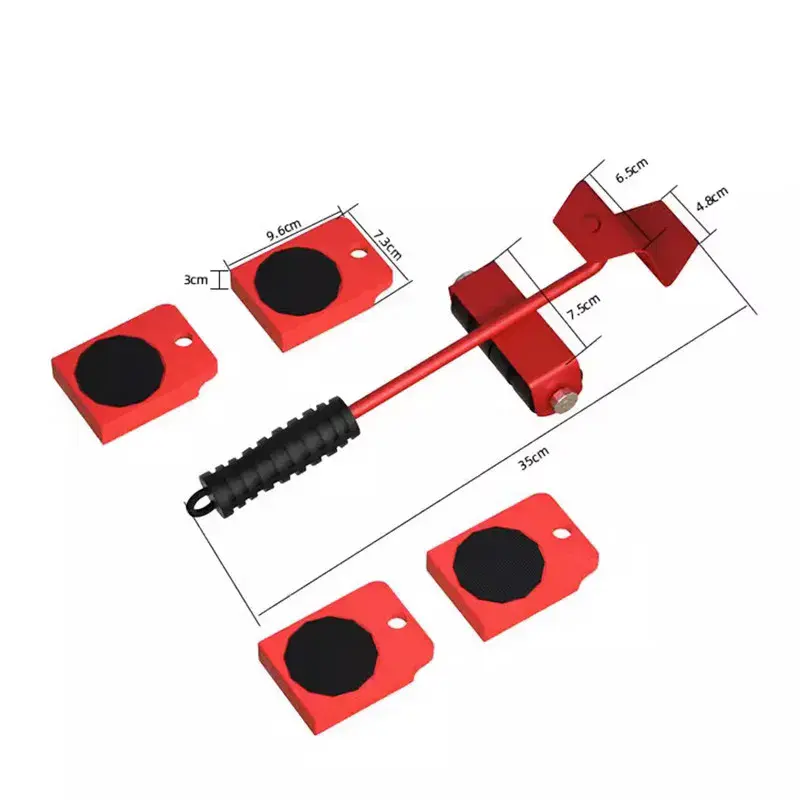 New Heavy Duty Furniture Lifter Transport Mover Lifter Slides Wheel Easy Furniture Mover Tool Set Wheel Roller Bar Hand Tools