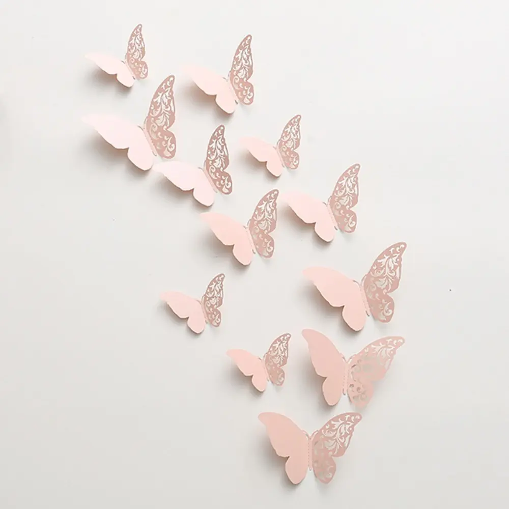 24pcs/Set Colorful Butterfly Wall Stickers 3D Butterflies Decal for Crafts DIY Living Room Wall Home Wedding Birthday Decoration