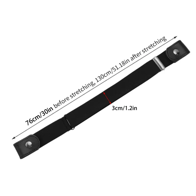 No Buckle Invisible Stretch Belt for Women Girls Jeans Pants Comfortable Adjustable Elastic Buckle-free Waist Belts