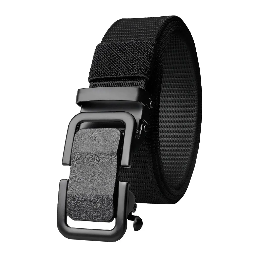 Ratchet Belt for Men Women Trousers Jeans Pants Automatic Slide Buckle Nylon Web Tactical Belt Golf Belt Work Outdoor