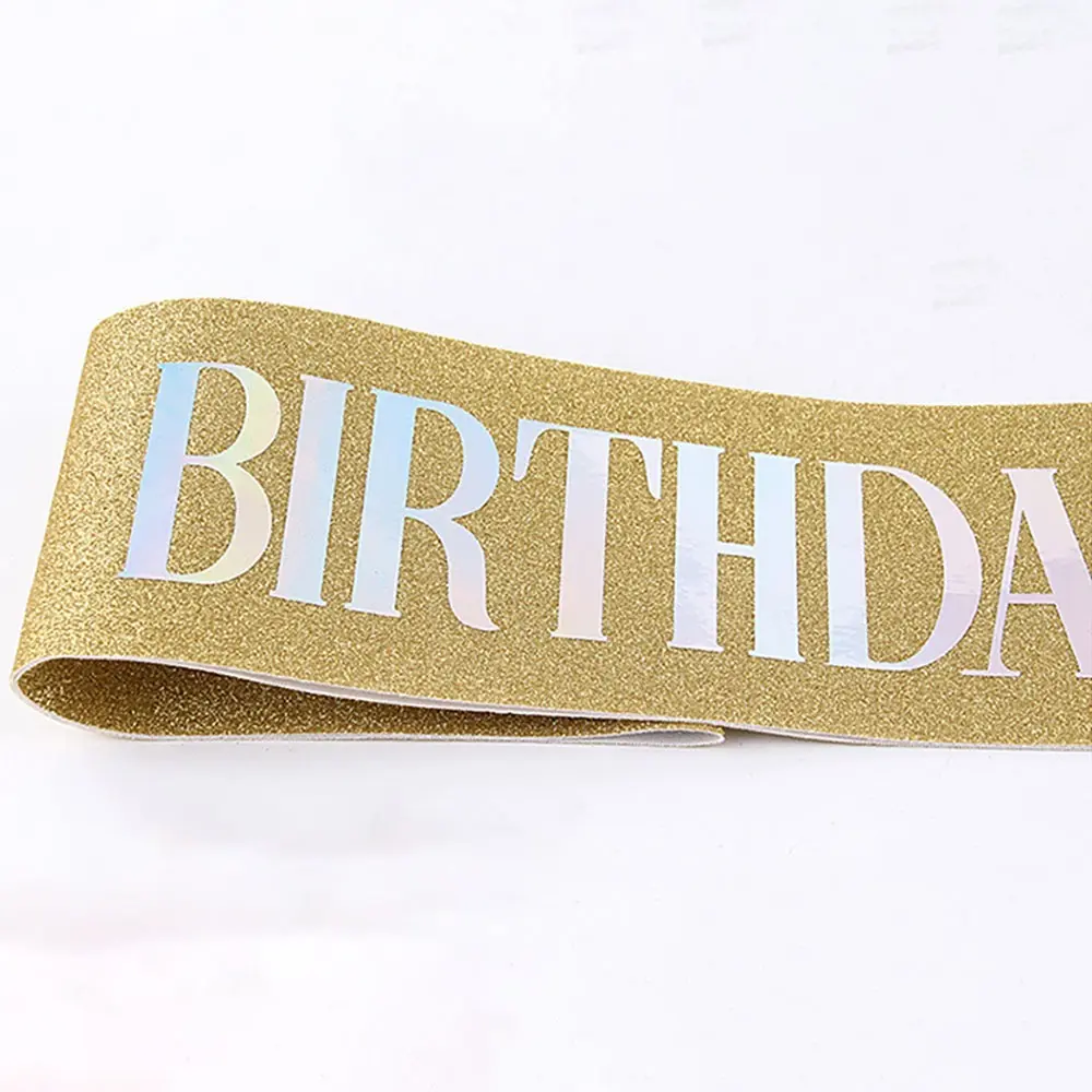 Rhinestone Birthday Girl Tiara Crown and Sash Glitter Birthday Girl Sash Gift for Girls Happy Birthday Party Decoration Supplies