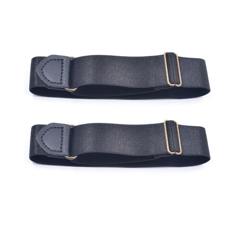 2pcs/pair Black Sleeve Garters Adjustable Elastic Anti-slip Shirt Sleeve Holders Garters Stretch Armbands for Women Men