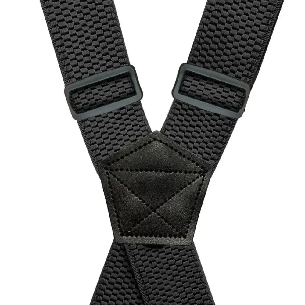 Heavy Duty Suspenders for Men Work Outdoor 3.8cm/1.5inch Y-back 3 Plastic Clips Adjustable Elastic Trouser Braces Strap Belt