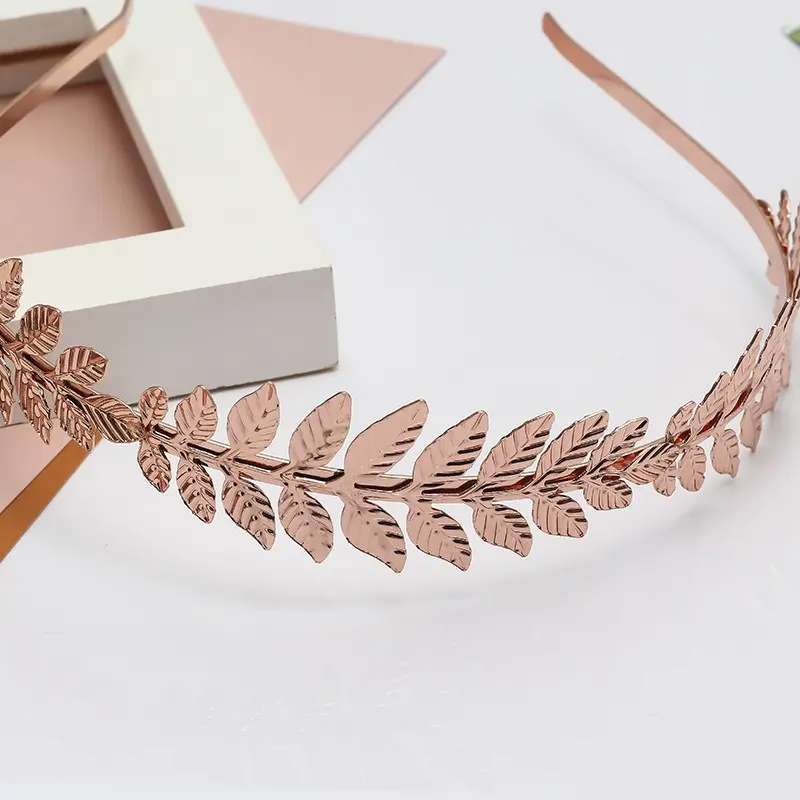 Gold Silver Olive Leaf Headband Headpiece Crown Tiara Headdress Goddess Greek Head Jewelry Bride Wedding Hair Accessories Gifts
