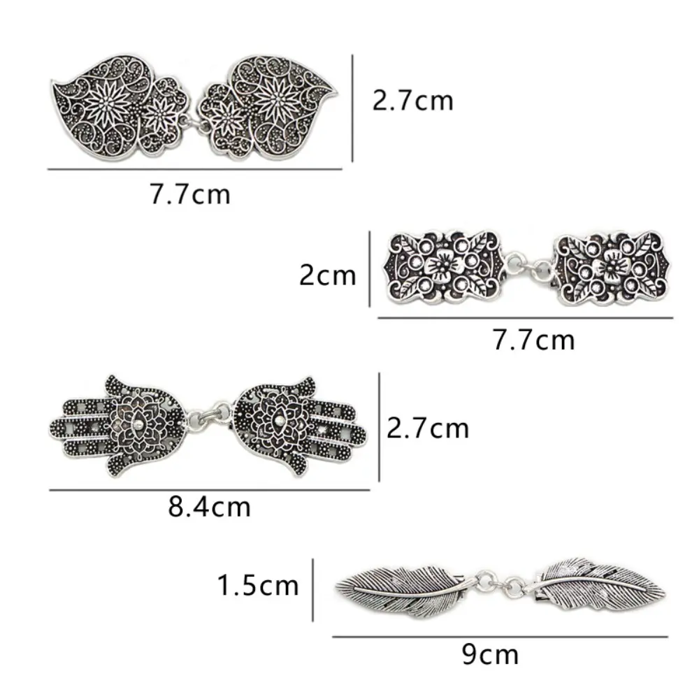1 Piece Vintage Sweater Swirl Clip Cape Cloak Fasteners for Dress Shirt Cardigan Shawl Collar Clasp Back Cinch Clip for Clothing