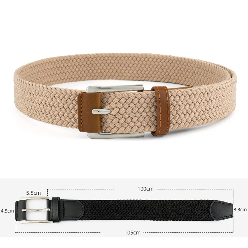 1pc Stretch Woven Braided Belt for Men Women Junior Casual Jeans Pants Golf Belt Canvas Belt