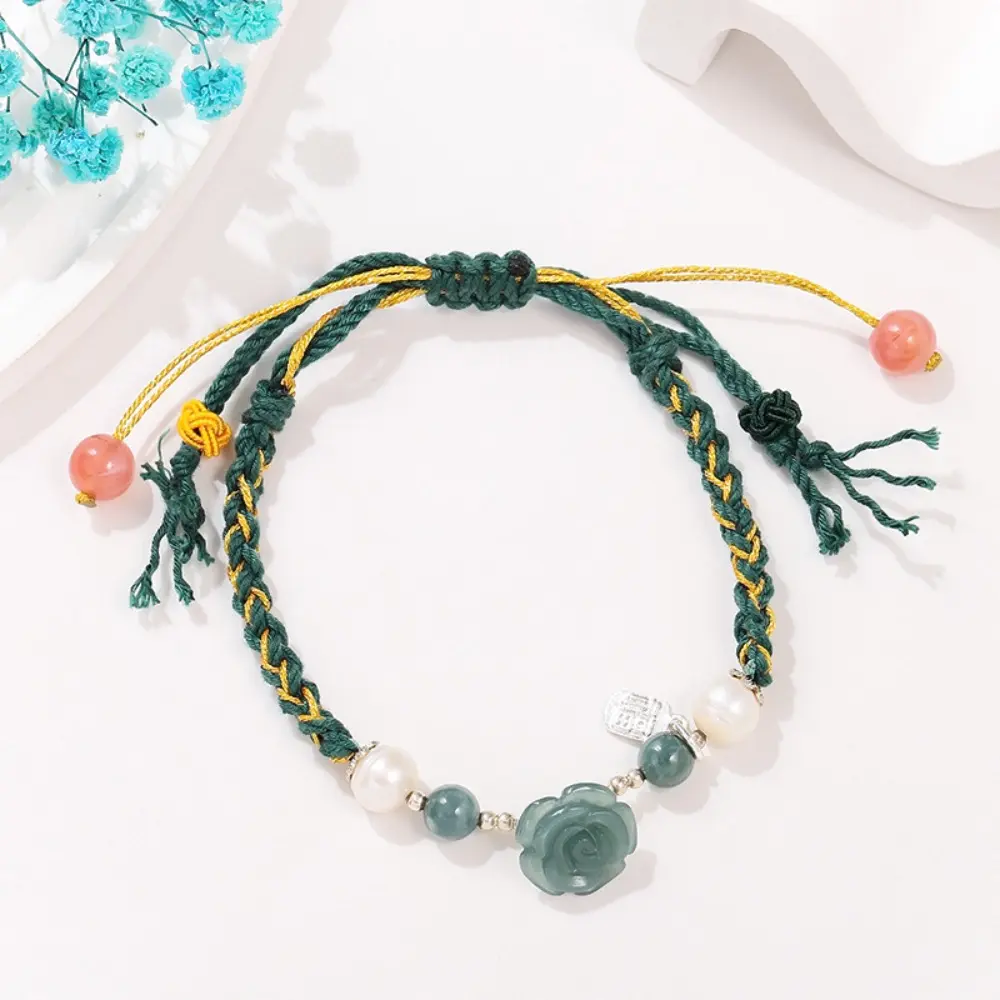 100/200Pcs Colorful 6mm Rope Button Beads Chinese Pineapple Knots Woven Braided Buckle Tassel for DIY Bracelets Jewelry Making