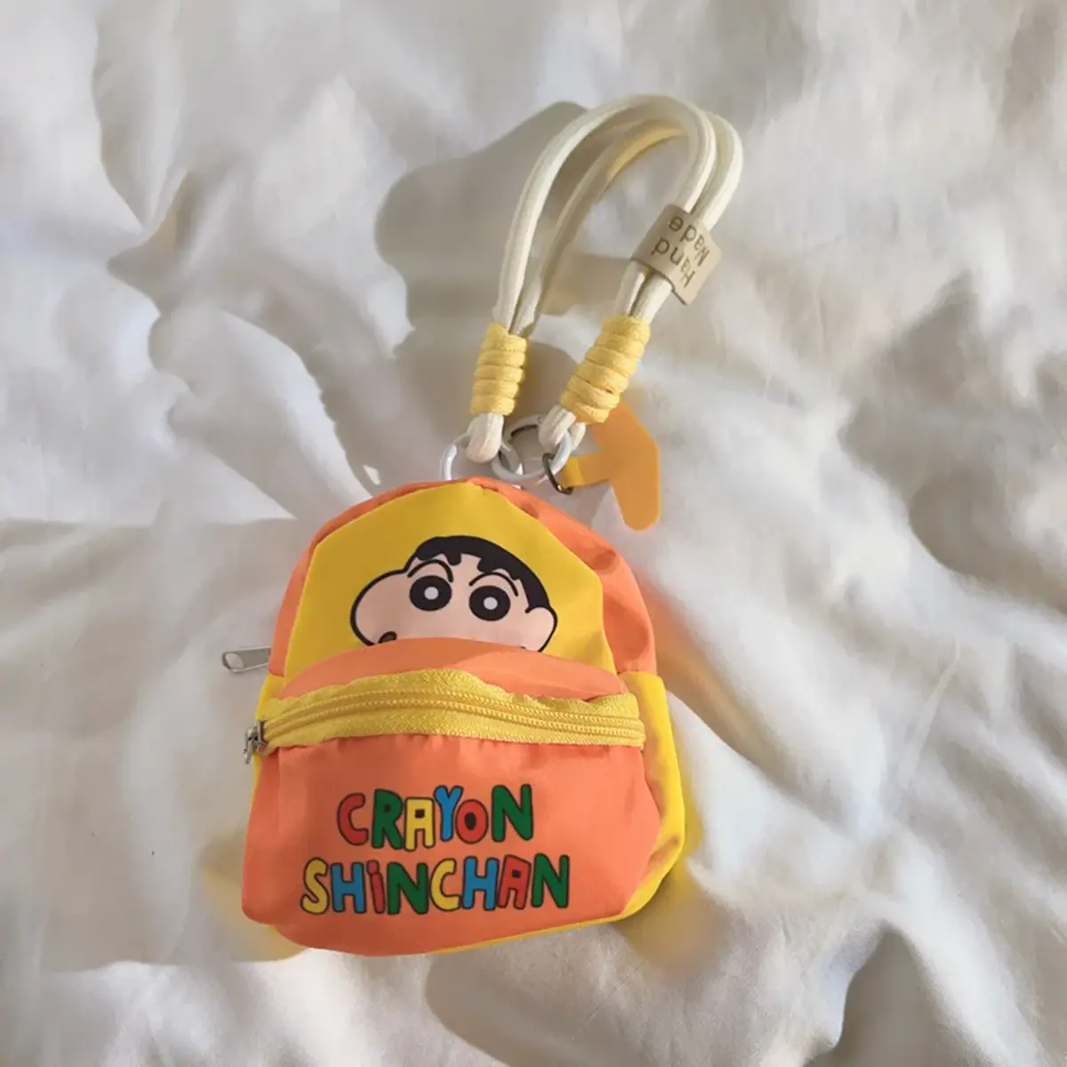 Crayon Shin Chan Anime Figures Cartoon Mobile Phone Lanyard Wallet Earphone Case Storage Bag Protable Bag Keychain Gife for Kid